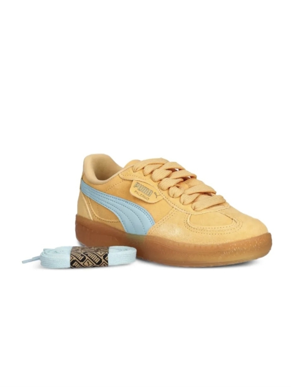 NEW PUMA 7  Palermo Moda Xtra Gum Lace Up Womens Orange Sneakers Casual 40032306